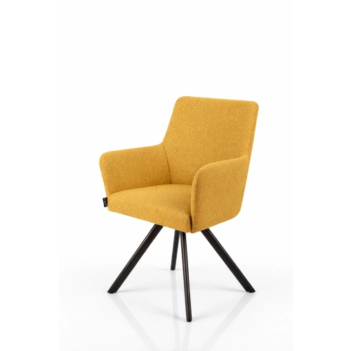 Krzesło Obrotowe KR-158 Kolory Tkanina Odcień Żółtego